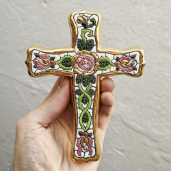 Ceramic cross "Arte" - 15cm. -