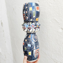 Florero "Mil Caras" - 38 cm. -