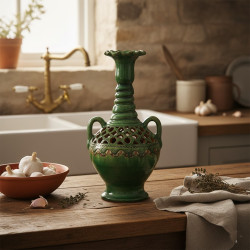 "Tito" openwork green...