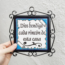Azulejo "DIOS BENDIGA"...