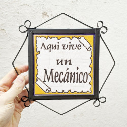 Azulejo "MECANICO" c/marco...