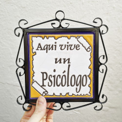 Azulejo "PSICOLOGO" c/marco...