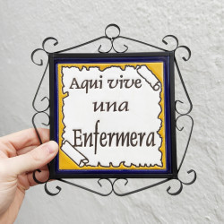 Azulejo "ENFERMERA" c/marco...