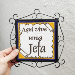 Azulejo "JEFA" c/marco -...
