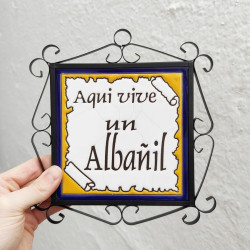 Tile "ALBAÑIL" Avec cadre -...