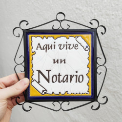Tile "NOTARIO" Avec cadre -...