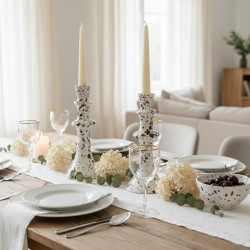 Ceramic candlestick - 23cm. -